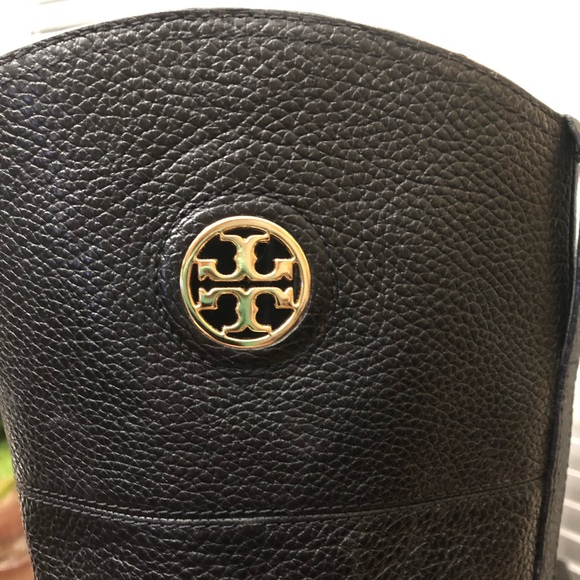 Tory Burch Shoes - Tory Burch Black Tumbled Leather Riding Boots